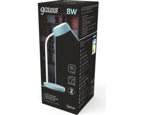 Светильник настольный GAUSS GT6023 qplus 8w 600lm 4000k 170-265v бирюзовый диммируемы