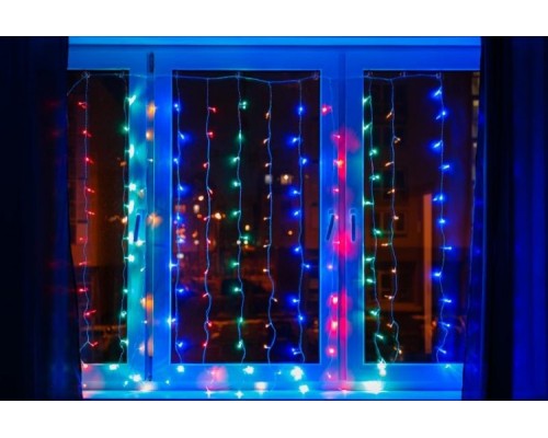 Гирлянда NEON-NIGHT ДОЖДЬ (занавес) 2,5x2 м 300 LED мультиколор [235-059]