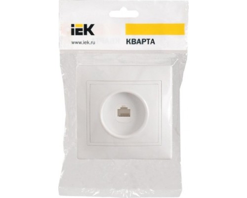 Розетка компьютерная IEK Кварта РК10 1-м сп ip20 [EKK10-K01-DM]