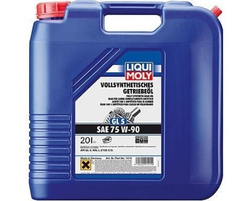 Масло трансмиссионное LIQUI-MOLY 75W 90 Vollsynthetisches Getriebeol GL-5 20 л 1415 [1415]