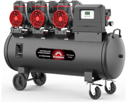 Компрессор поршневой безмасляный малошумный SUNREKA GFC750/100DS