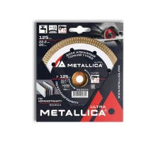 Алмазный диск для резки гранита METALLICA Ultra 125x22,2/20 мм, H=10 мм тонкий турбо [900604]