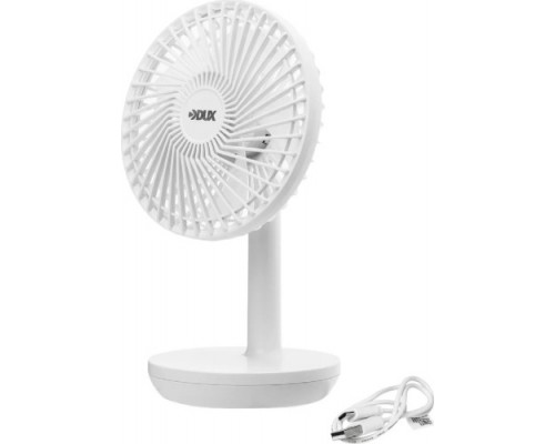 Вентилятор настольный DUX 60-0214 USB, белый, 6 Bт