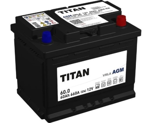 Аккумулятор Titan AGM 60.0 VRLA 660А 4610082702080