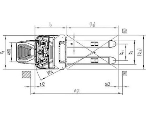 Штабелер самоходный NOBLELIFT PS16 N FFL 5500 270Ah 1,6 т - 5.5 м, зарядное устройство