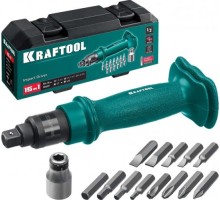 Отвертка ударная KRAFTOOL поворотная реверсивная, сменные биты 8шт., набор 10 пред. 25550-H10_z01