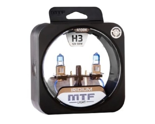 Лампа галогеновая MTF LIGHT серия IRIDIUM H3, 12V, 55W HRD1203