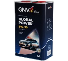 Масло моторное GNV Global Power 5W30 Synthetic A3/B4, SN/CF 4 л (металл. канистра) GGP1M11064010130530004