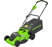 Газонокосилка аккумуляторная GREENWORKS GD40LM16XK4, 40V бесщеточная, 41 см 2517907UB