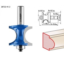Фреза по дереву ЗУБР ПРОФЕССИОНАЛ 41,3x35мм, радиус 12.7мм, с подшипником [28722-41.3]