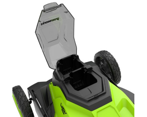 Газонокосилка аккумуляторная GREENWORKS 2520907UD 2x24V, 41 см, бесщеточная, c 2хАКБ 4 Ач и ЗУ купить с доставкой и официальной гарантией