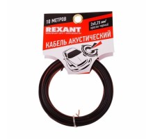 Кабель акустический REXANT 01-6101-3-10 2х0,25мм², красно-черный, 10м