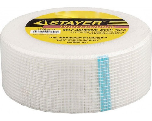 Клеящая лента STAYER FIBER-Tape серпянка 5 смх90м, professional 1246-05-90 [1246-05-90_z01]