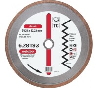 Алмазный диск для резки керамики METABO 125x22.2мм classic  628193000