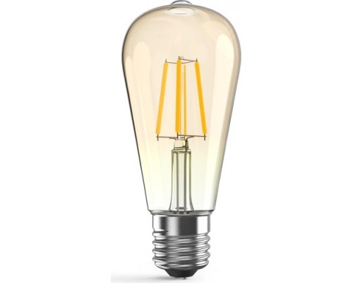 Лампа светодиодная GAUSS ST64 filament 6w 550lm 2400к e27 golden led [102802006]