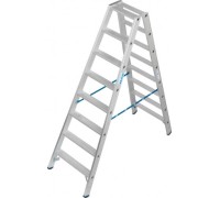 Стремянка алюминиевая KRAUSE STABILO R13 8 перфорированных ступеней, двухсторонняя 136183
