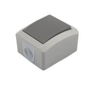 Выключатель Kranz KR-78-0608 одноклавишный INDUSTRIAL IP54, о/у, серый