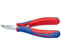 Плоскогубцы KNIPEX KN-3542115SB захватные для электроники, плоскокруглые губки 45°
