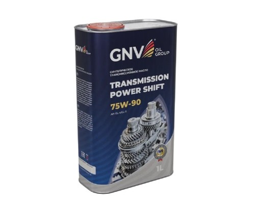 Масло трансмиссионное GNV Transmission Power Shift 75W90 GL-4/5 (металл. канистра) 1 л GTP1M72010017517590001