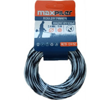 Леска триммерная MAXPILER MLTD-12415Z 2.4мм*15м, квадрат крученый