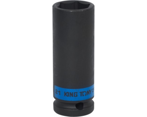 Ударная головка шестигранная глубокая 1/2" KING TONY 443521M 21 мм