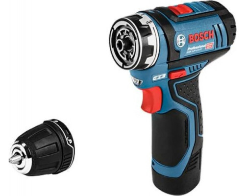 Аккумуляторная дрель-шуруповерт BOSCH GSR 12V-15 FC Flex [06019F6001] 2х2,0 Ач, L-BOXX, патрон