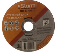 Отрезной круг по металлу Sturm 9020-07-125x12