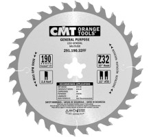 Пильный диск по дереву СМТ 190X20(Festool®FF)X2,6/1,610°10°ATBZ=32 [291.190.32FF]