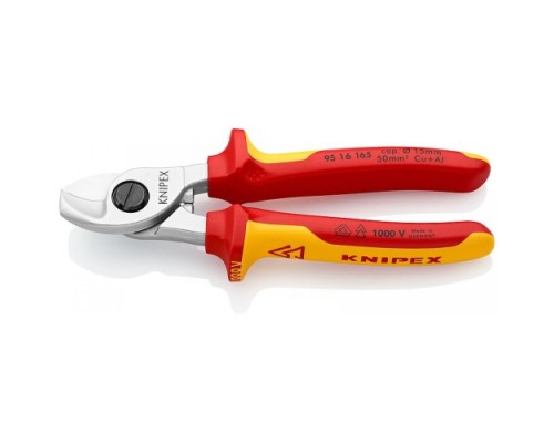 Кабелерез KNIPEX KN-9516165SB VDE, ø 15 мм, длина 165 мм, диэлектрическ.ручки