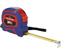 Рулетка WORKPRO WP261008 пластмассовая 3мх16мм самоблокирующаяся нейлон