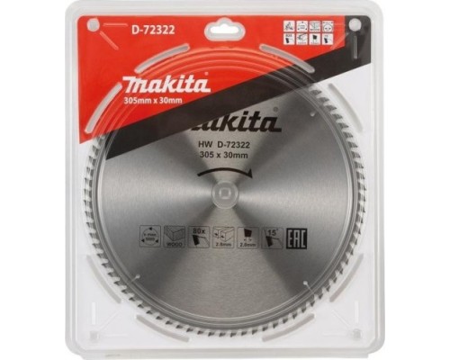 Пильный диск по дереву MAKITA D-72322 305х30х80t