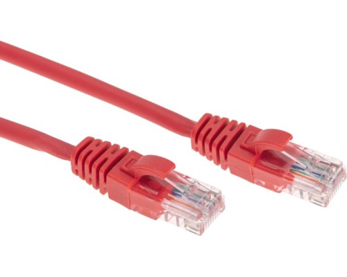 Патч-корд REXANT 02-0293-05 U/UTP, CAT 6, RJ45-RJ45, 26AWG, LSZH, красный 0,5м