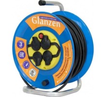 Удлинитель на катушке GLANZEN EB-40-009 силовой КГ 3х1,5 ip44 с выкл. 4 гн.