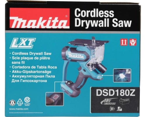 Пила сабельная аккумуляторная MAKITA DSD180 Z для гипсокартона без АКБ и З/У [DSD180Z]