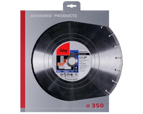 Алмазный диск универсальный FUBAG Universal Pro_ диам. 350/30/25.4 12350-6 Алмазный диск универсальный FUBAG Universal Pro_ диам. 350/30/25.4 12350-6