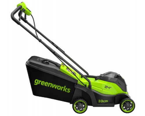 Газонокосилка аккумуляторная GREENWORKS 2520607 24V, 33 см, бесщеточная, без АКБ и ЗУ купить с доставкой и официальной гарантией
