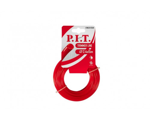 Леска триммерная P.I.T. ATML01-R24M круглая 15 м, 2,4 мм