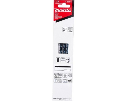 Пилки по дереву MAKITA A-86315 l-10, 5 шт.