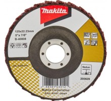 Круг лепестковый абразивный MAKITA 125x22,23 мм, полировочный, угловой (средний) [B-40808]