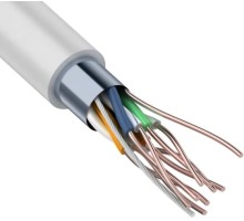 Кабель REXANT F/UTP, CAT 6, ZH нг(A)-HF (LSZH) 4x2x0,57мм, 23AWG внутр. серый [01-0167]