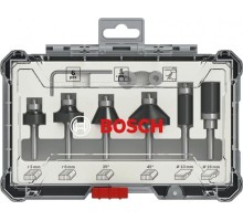Набор фрез по дереву BOSCH 6 НМ-ФРЕЗ SET 6 мм-ХВ 2607017468