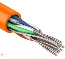 Кабель REXANT U/UTP, CAT 6, ZH нг(A)-HF (LSZH), 4х2х0,57мм, 23AWG внутр. оранж [01-0050]