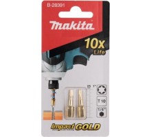 Бита для заворачивания MAKITA B-28391 Impact Gold T10, 25 мм, C-form, 2 шт.