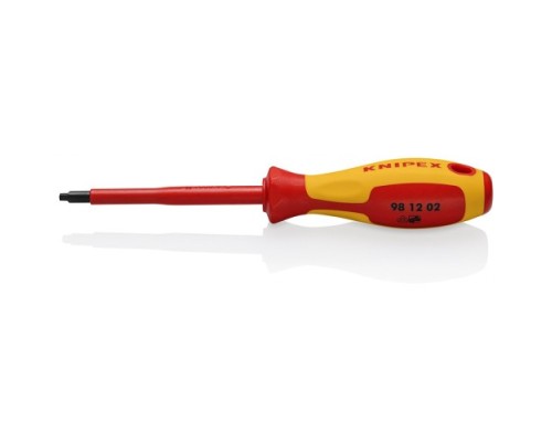 Отвертка диэлектрическая KNIPEX KN-981202 VDE Robertson с внешним квадратом, r2, длина 210 м Отвертка диэлектрическая KNIPEX KN-981202 VDE Robertson с внешним квадратом, r2, длина 210 м