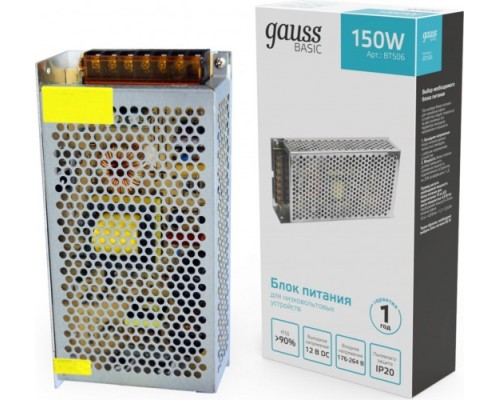 Блок питания GAUSS BT506 basic 12v 150w ip20