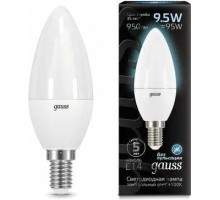 Лампа светодиодная GAUSS Свеча 9.5w 950lm 4100к e14 led [103101210]