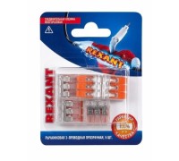 Клемма REXANT СМК 221-413 универсальная компактная 3-проводная до 4,0 мм² 5  06-0217-A5
