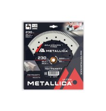 Алмазный диск для резки гранита METALLICA Ultra 230x25,4/22,2 мм, H=10 мм турбо [900574]