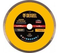 Алмазный диск для резки керамики Denzel сплошной, супертонкий, 250х25,4 мм, мокрый рез 73160