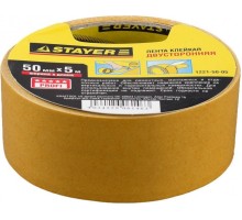 Клеящая лента STAYER MASTER двухсторонняя на полипропиленовой основе, 50ммх5м 1221-50-05